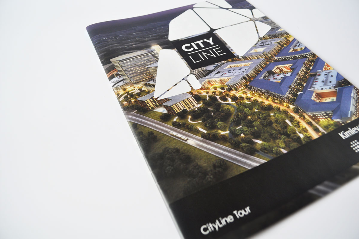 The cover for a tour booklet used to guide Kimley-Horn shareholders through one of their celebrated projects, CityLine, a mixed-use development in Richardson, Texas. 