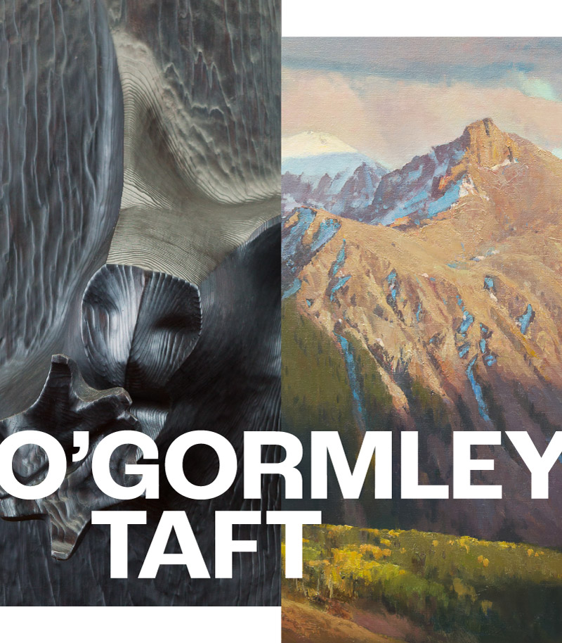 The simple lockup for O'Gormley and Taft's exhibition